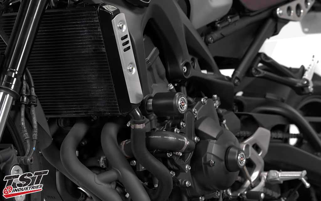 Protect your XSR900 with the Womet-Tech Frame Sliders.