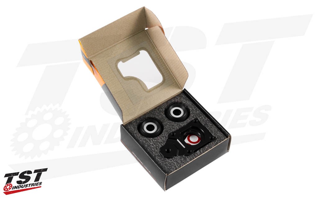 Protect your 2009 - 2019 S1000RR or 2014+ S1000R with the Womet-Tech Axle Block Protectors.