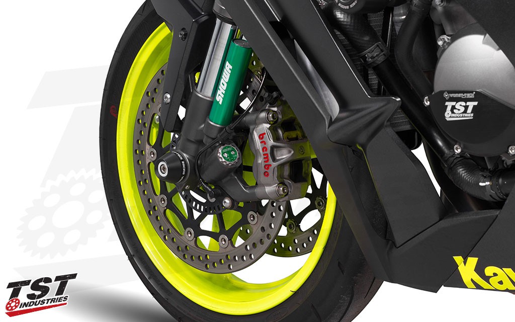 Womet-Tech Frame Sliders for the 2008+ Kawasaki ZX-10R.