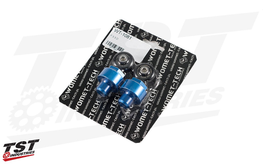 Anodized Blue Womet-Tech Bar Ends. Anodized Blue Womet-Tech Bar Ends.