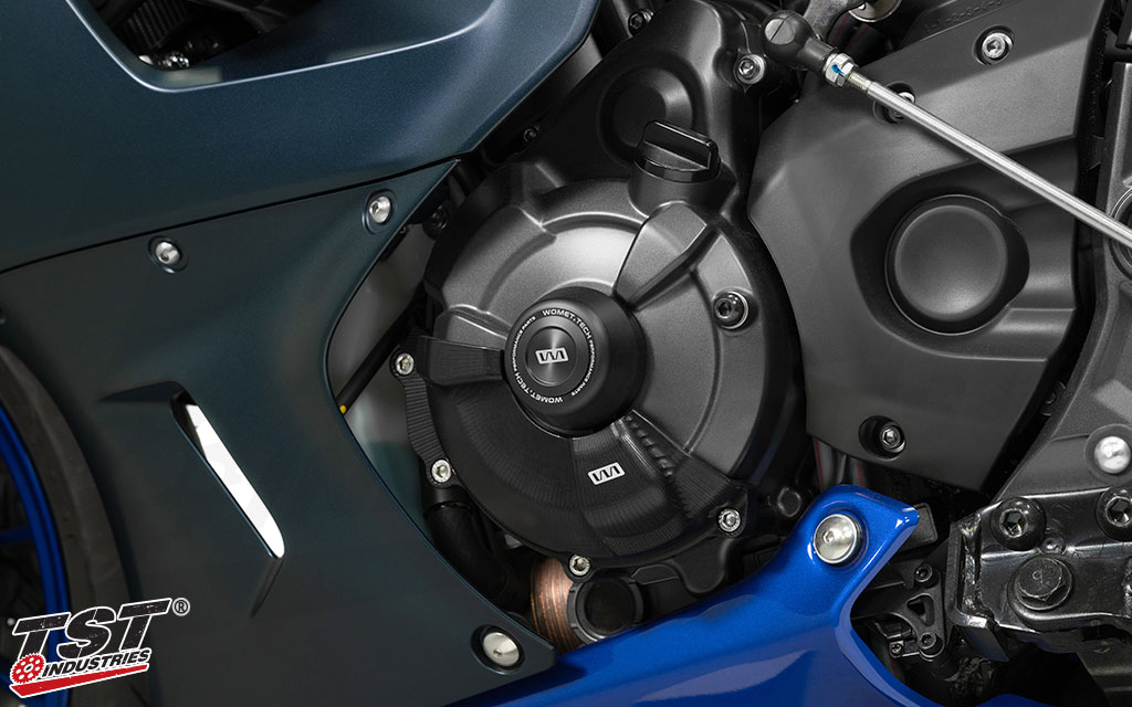 Installs on the Yamaha YZF-R7 for added crash protection. (Womet-Tech Case Saver Sold Separately) 