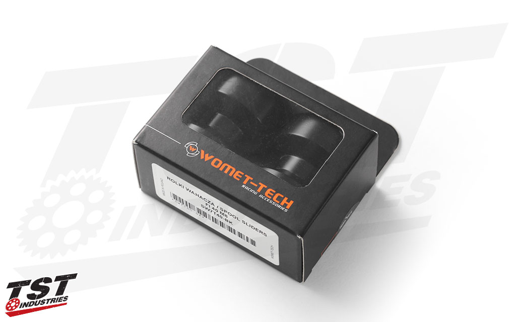 Upgrade your motorcycle with Spool Sliders from Womet-Tech.