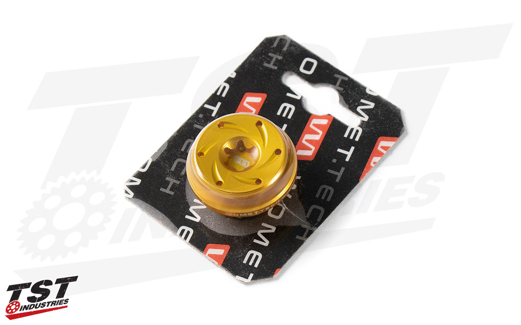 Gold anodized Womet-Tech Oil Filler Cap M20x1.5