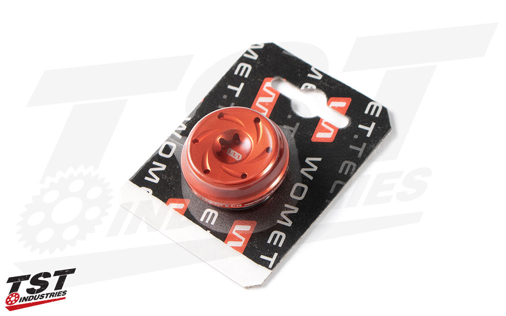 Red anodized Womet-Tech Oil Filler Cap M20x1.5