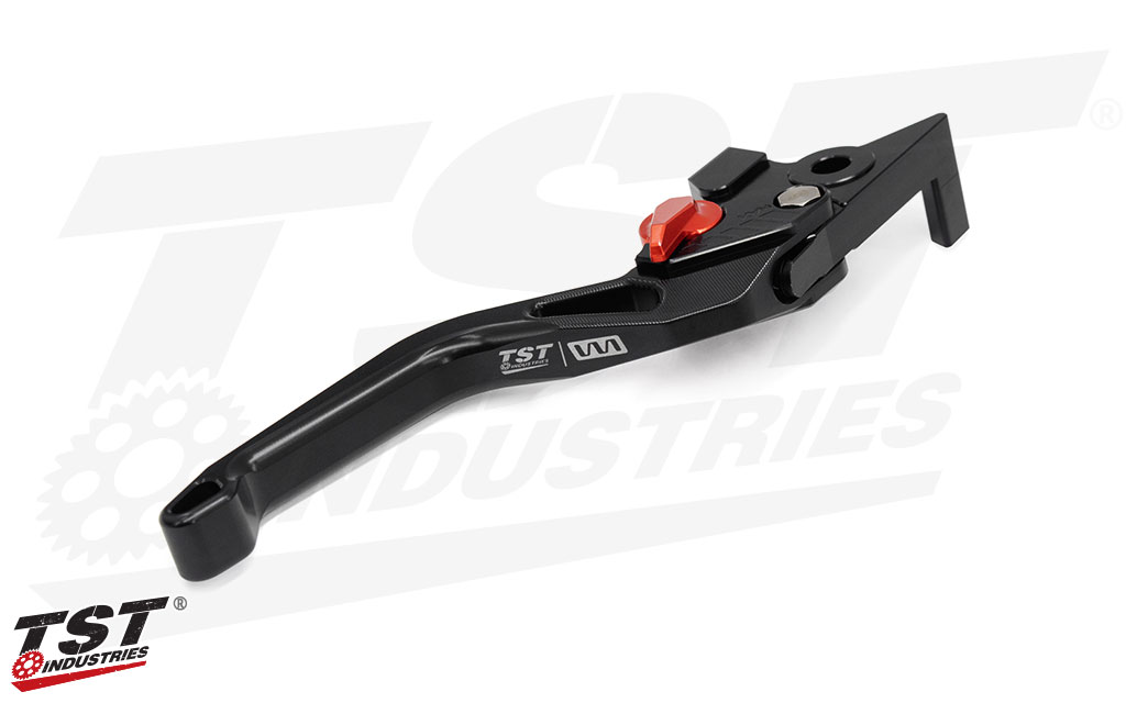 Shorty lever design helps to protect critical components in the event of a fall.