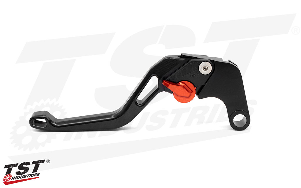 Shorty lever design helps to protect critical components in the event of a fall.