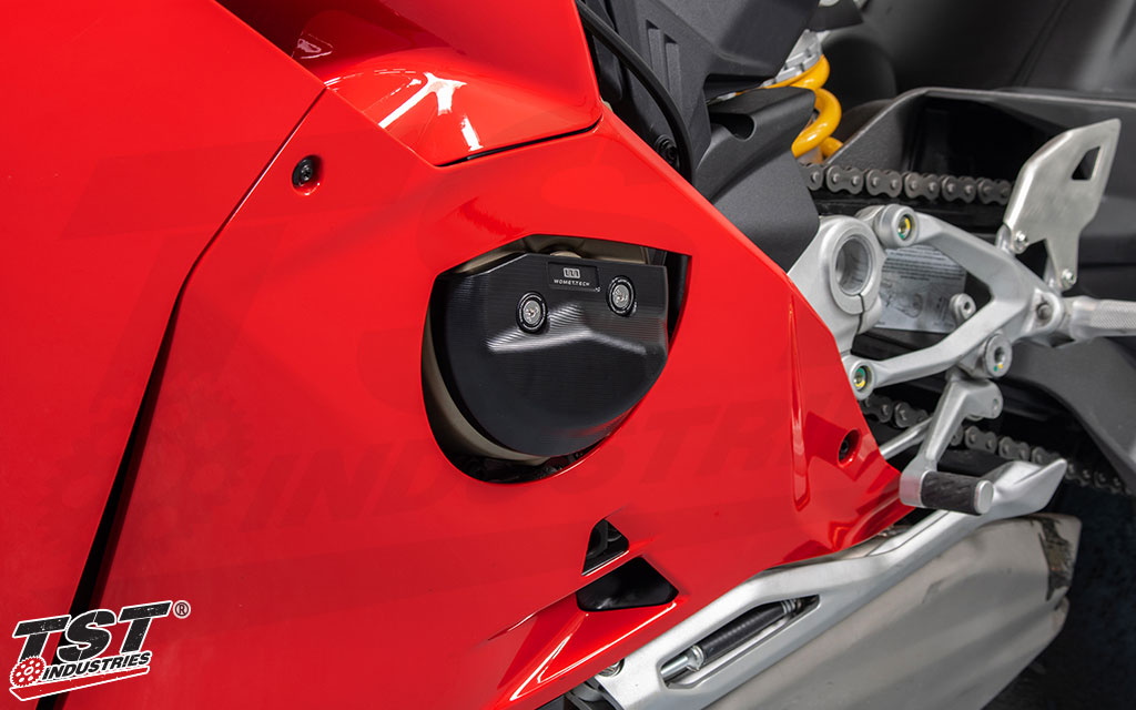 Protect your Ducati Panigale V4 with Womet-Tech Engine Sliders.