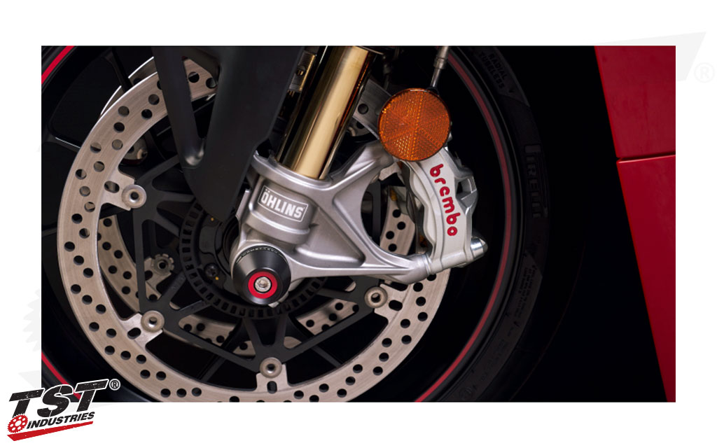 Protect your Ducati's forks with Womet-Tech Fork Sliders.