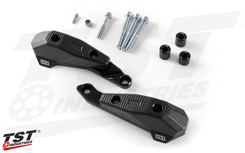 What's included in the Womet-Tech Evos Edition Frame Sliders for the 2020-2022 BMW S1000RR.