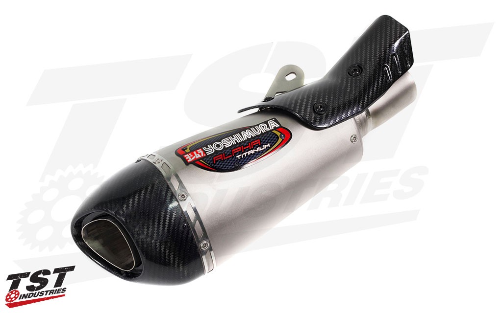 Carbon fiber exhaust tip and heat shield. 