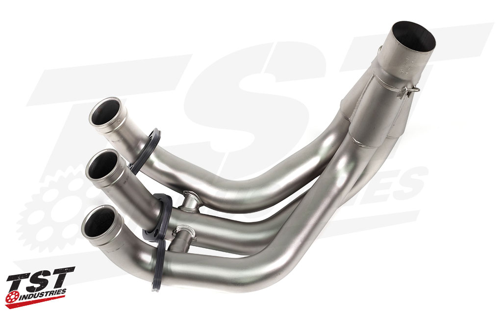 Yoshimura Race Series R-77 Works Finish Stainless Steel headers for the Yamaha FZ-09 / MT-09.