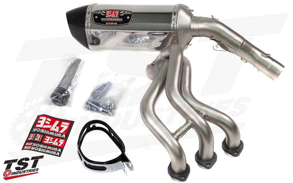 What's included in the R-77 Full Exhaust (Stainless Steel Canister Material Option Shown).