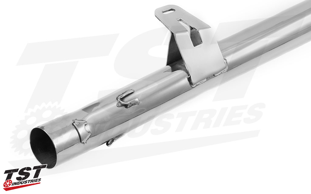 Each slip-on comes with a Yoshimura stainless steel midpipe.