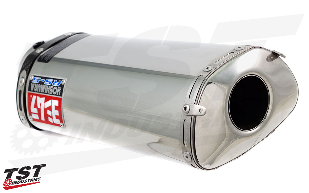 Yoshimura RS-5 Street Slip-on featuring a Stainless Steel canister.
