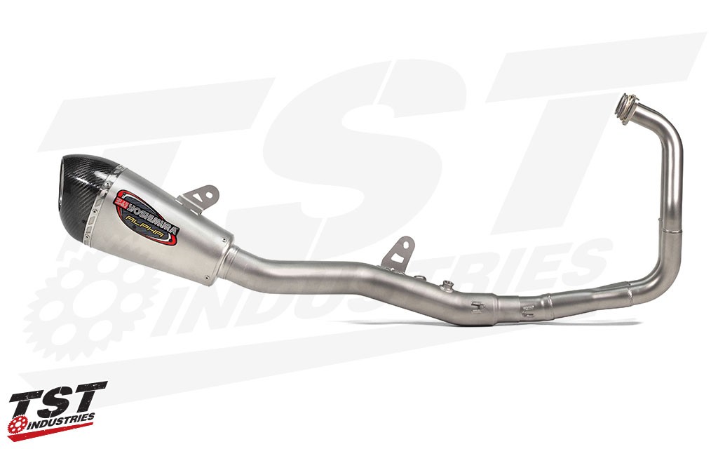 Yoshimura Race ALPHA-T Works Finish Full System Exhaust for Yamaha YZF-R3 2015+ / MT-03 2020+.