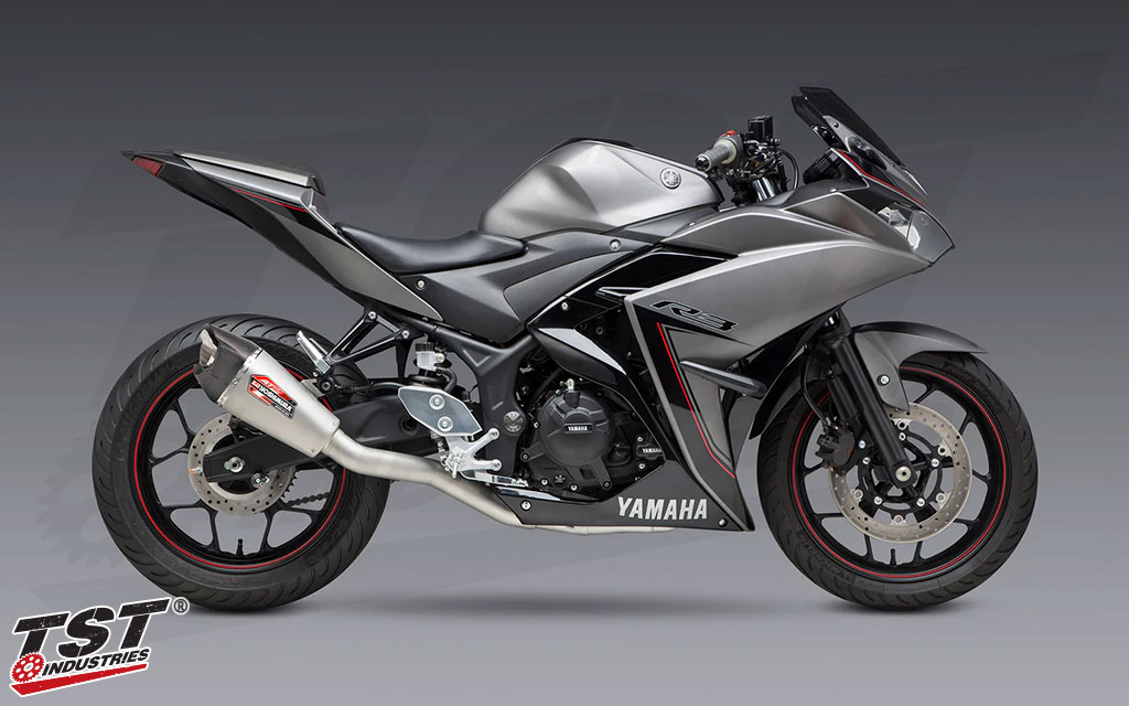 Yoshimura Race AT2 Works Finish Full System Exhaust for Yamaha YZF-R3 2015+ / MT-03 2020+.