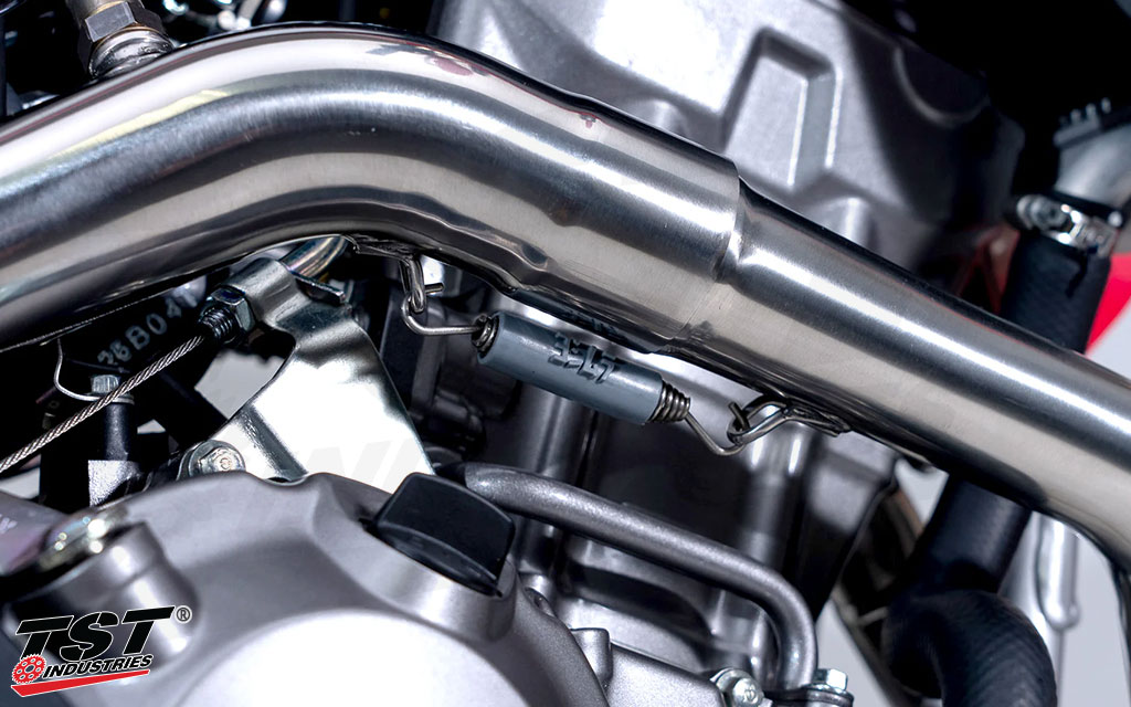 Lightweight construction saves over 3 pounds compared to the stock setup.