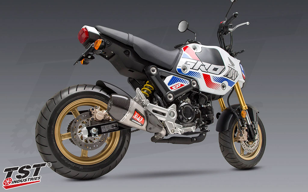 Upgrade your 2022+ Honda Grom with the RS-9T Slip-On Exhaust.