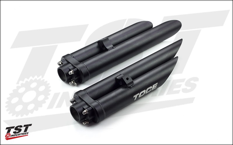 Each Toce exhaust has a gorgeous black powder coat finish.