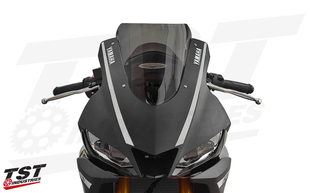 100% optically free of distortion to provide a clear view while riding your Yamaha R3.