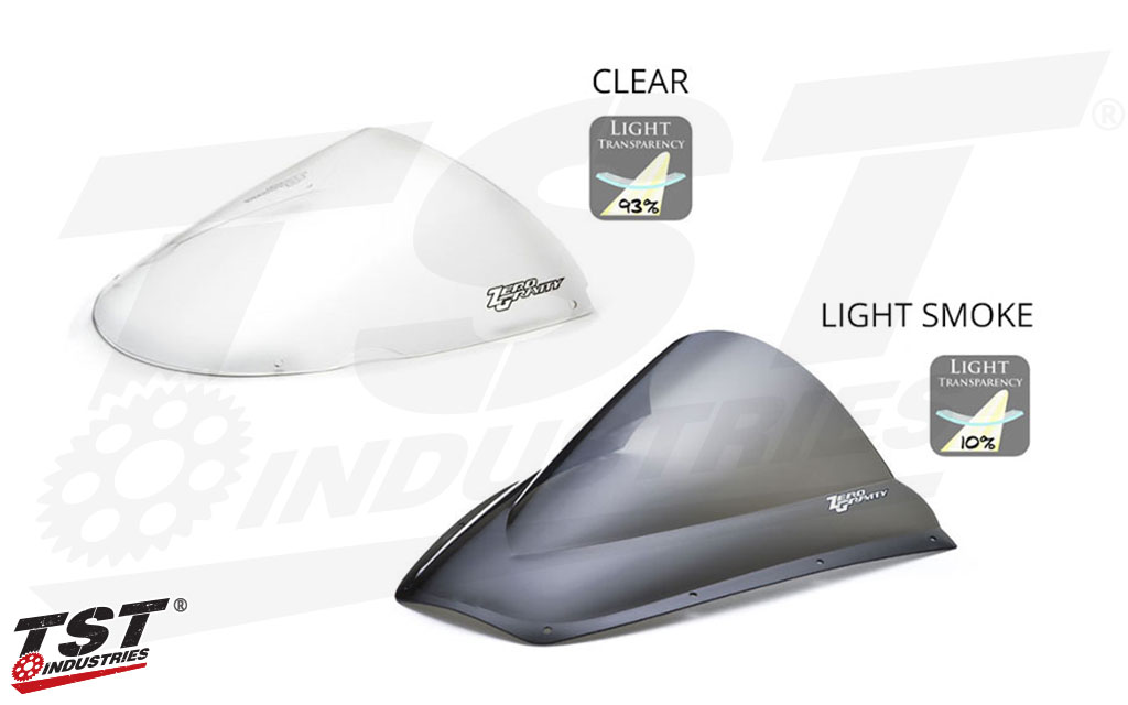 Example Comparison of Clear and Light Smoke tint options.