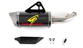 Graves Motorsports Cat-Back Slip-On Carbon Fiber Exhaust for Yamaha R3 2015+ / MT-03 2020+