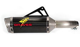 Graves Motorsports Cat-Back Slip-On Carbon Fiber Exhaust for Kawasaki ZX-4RR 2023+