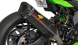 Graves Motorsports WORKS2 High-Mount Carbon Full System Exhaust for Kawasaki ZX-4RR 2023+ / ZX-4R 2024+