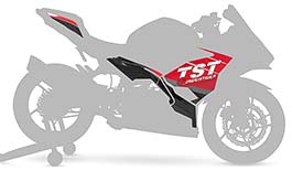 TST Race Livery Graphics Kit for Kawasaki Ninja 400 2018-2023