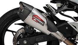 Yoshimura Street Series AT2 Stainless Slip-On Exhaust for Kawasaki Ninja 500 2024+