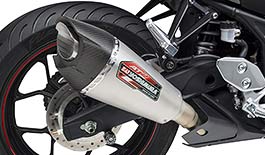 Yoshimura AT-2 Street Series Stainless Slip-On Exhaust for Yamaha YZF-R3 2015+ / MT-03 2020+